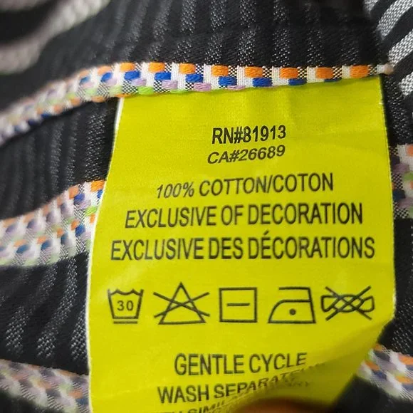 Robert Graham Shirt Men's Large Classic Fit Multicolor Stripes Button Front - Picture 11 of 12